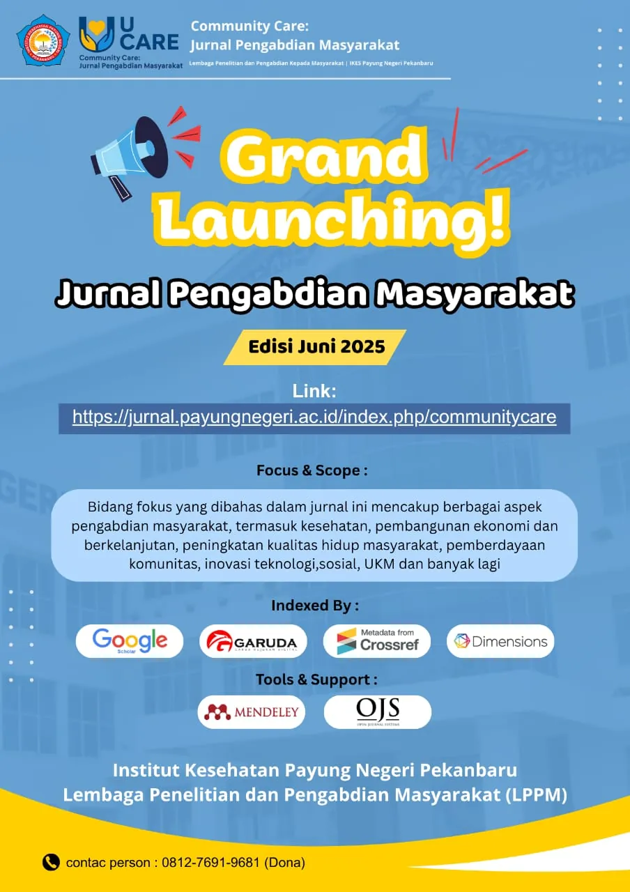 Grand Launching! Community Care : Jurnal Pengabdian Masyarakat Edisi Perdana: Juni 2025 (Call for Paper)