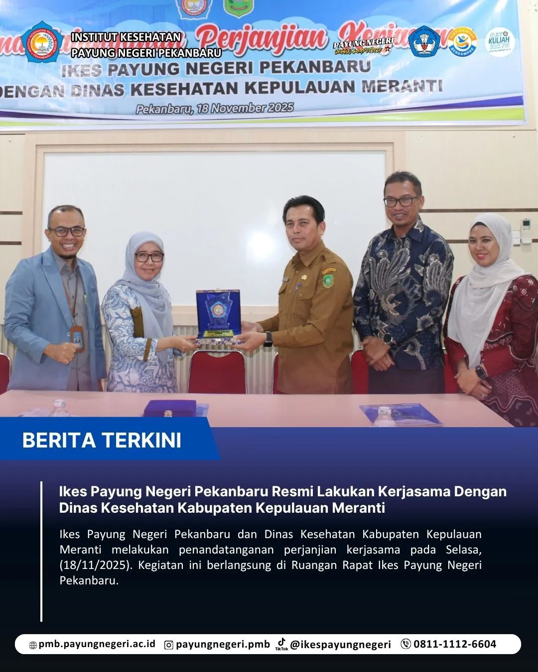 Ikes Payung Negeri Pekanbaru Resmi Lakukan Kerjasama Dengan Dinas Kesehatan Kabupaten Kepulauan Meranti